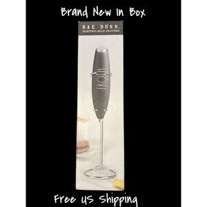 Rae Dunn Electric Milk Frother With Stand & Battery-Powered New In Box